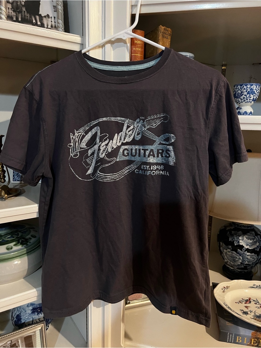 Lucky Brand Black Fender Guitars Graphic Tee